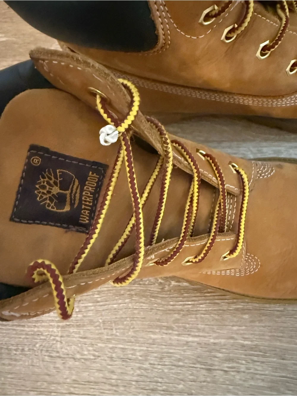 Timberland Wheat Nubuck Lace-Up Work Boot - Honey Brown